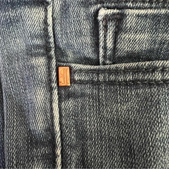 Pilcro STET Mid Rise Flare Jeans Womens 28 Dark Wash Anthropologie Stretch Denim - Picture 4 of 12